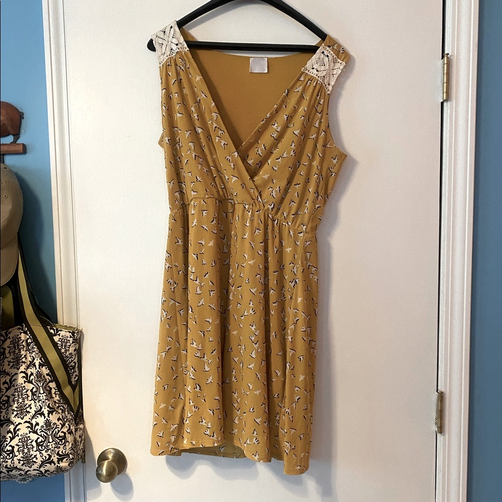 Yellow Dress with Birds